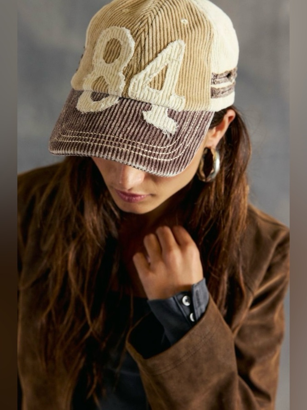 FP Movement by Free People ~ Hollie Varsity Baseball Hat ~ Ivory ~ NWT **